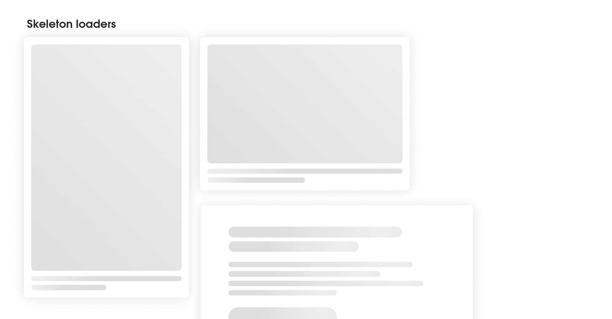 Een skeleton-loader kan helpen de perceptie van laadtijden te veranderen.